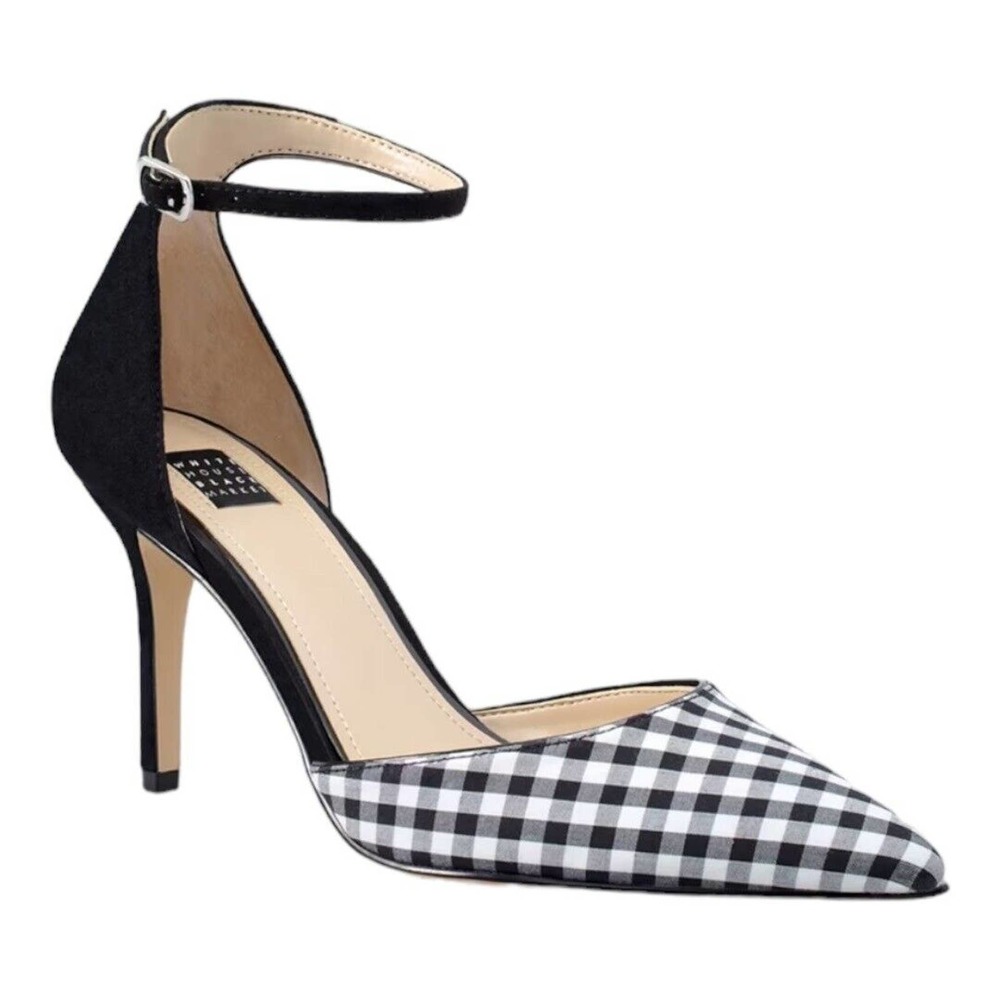 White House Black Market Black and White Stiletto Heels